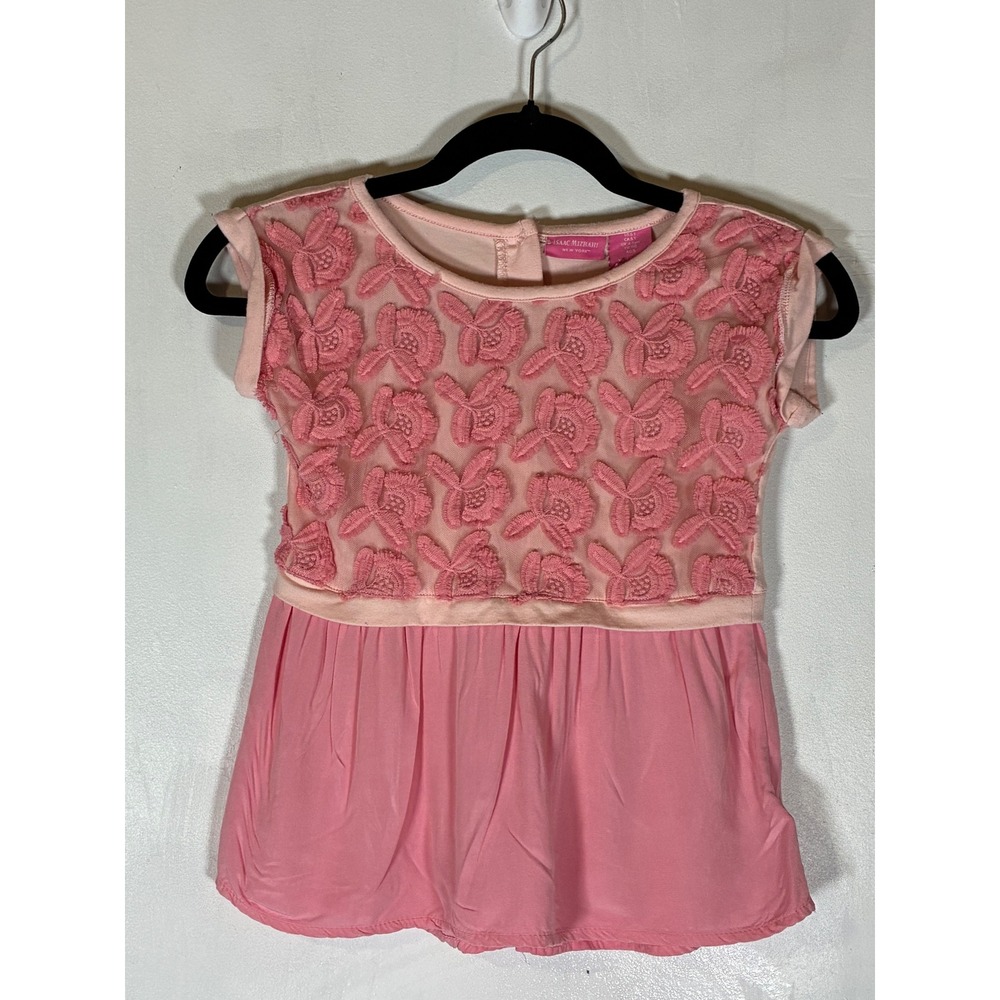 Isaac Mizrahi Girls 5T Pink Fit and Flare Dress Short Sleeve Party